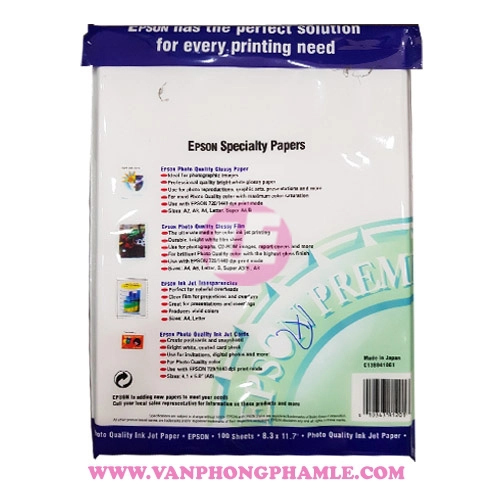 Giấy thuốc in màu Epson A4 S041061 (mỏng) (100 tờ)
