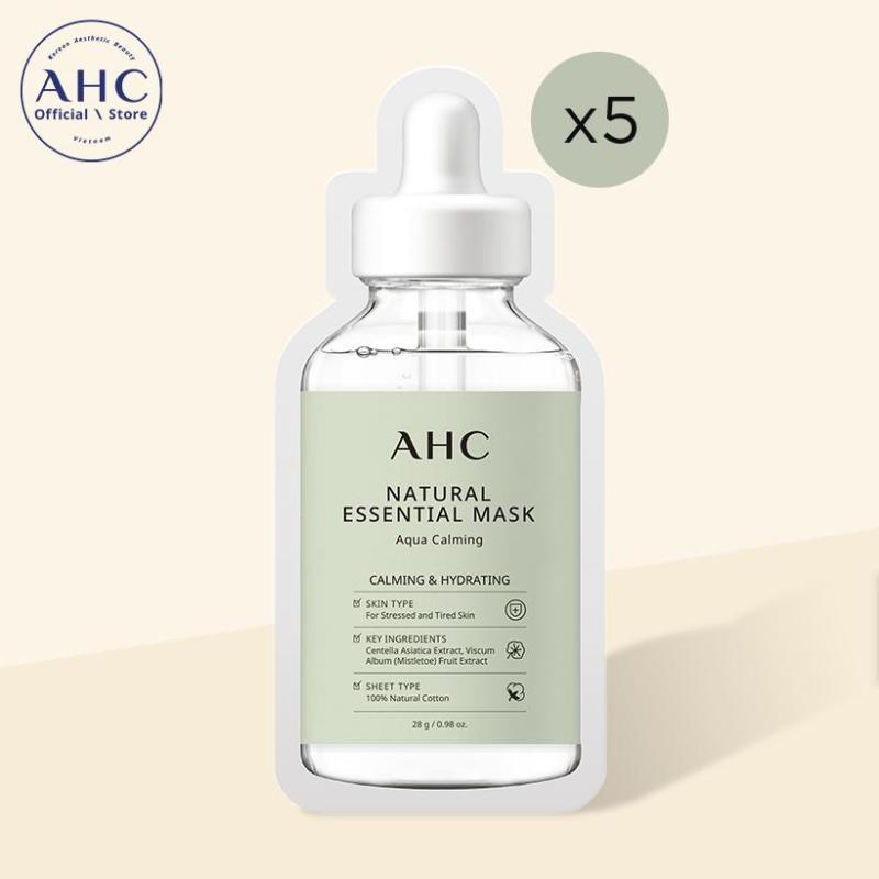Mặt nạ AHC Natural Essential Mask Aqua Calming 28g x 5 miếng