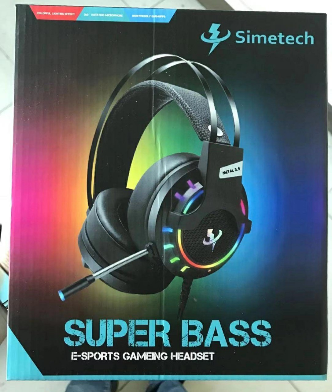 HEADPHONE SIMETECH S2 LED RGB CỔNG 3.5MM CHUYÊN CHO GAME THỦ