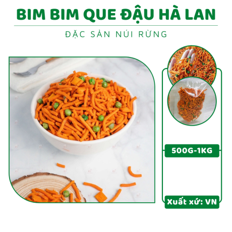500g bim bim que đậu hà lan - đồ ăn vặt