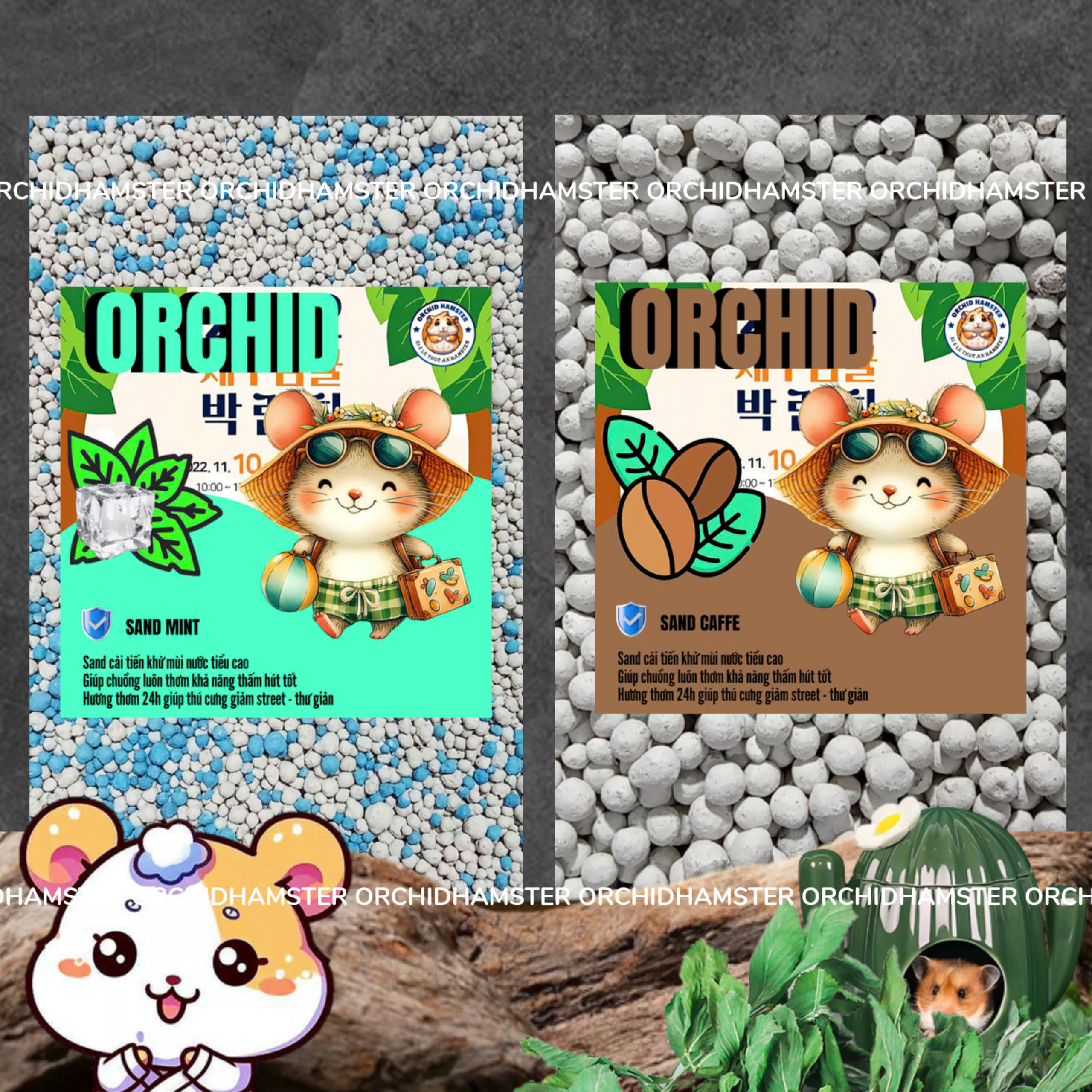 Combo 5kg Cát Sand Thơm Lót Chuồng Cho Hamster