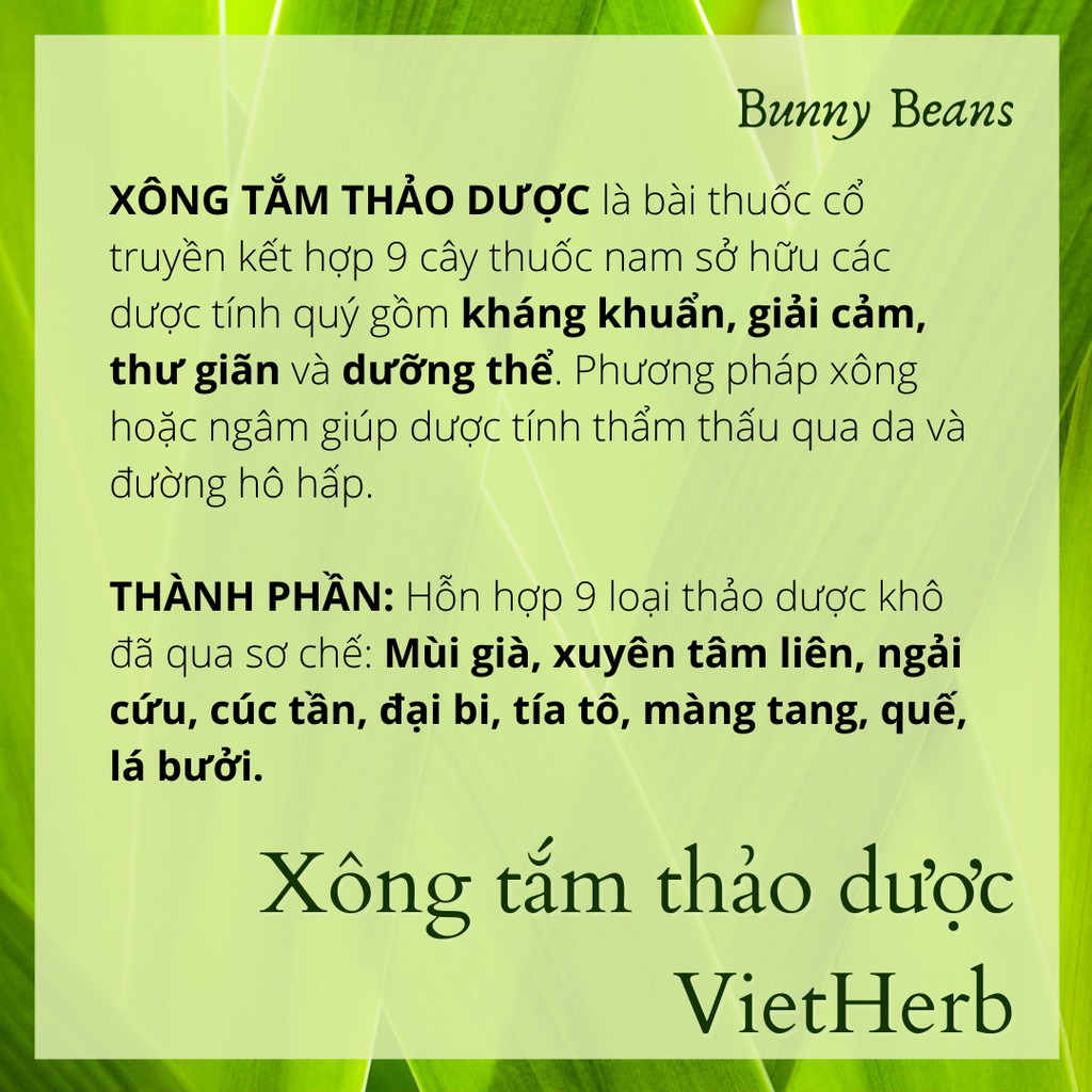 Xông tắm thảo dược VietHerb