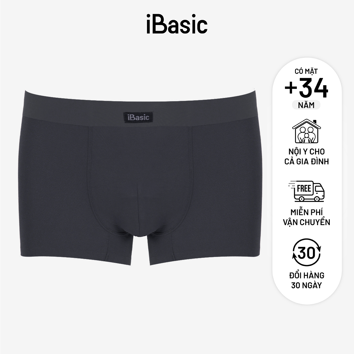 Quần lót nam trunk bonding bamboo iBasic PANM105