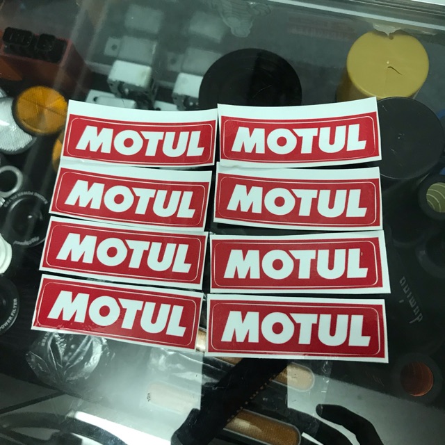 [HCM]Miếng Tem Dán Motul Đỏ Dán Mọi Vị Trí Của Xe