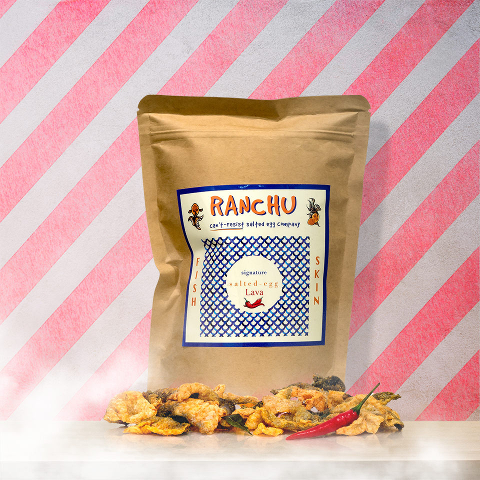 [Đồ ăn vặt] - Da cá trứng muối Ranchu 150g vị cay