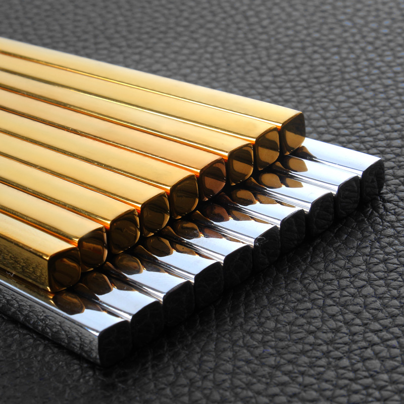 Set of 5 Pairs of High Quality 304 Stainless Steel Chopsticks