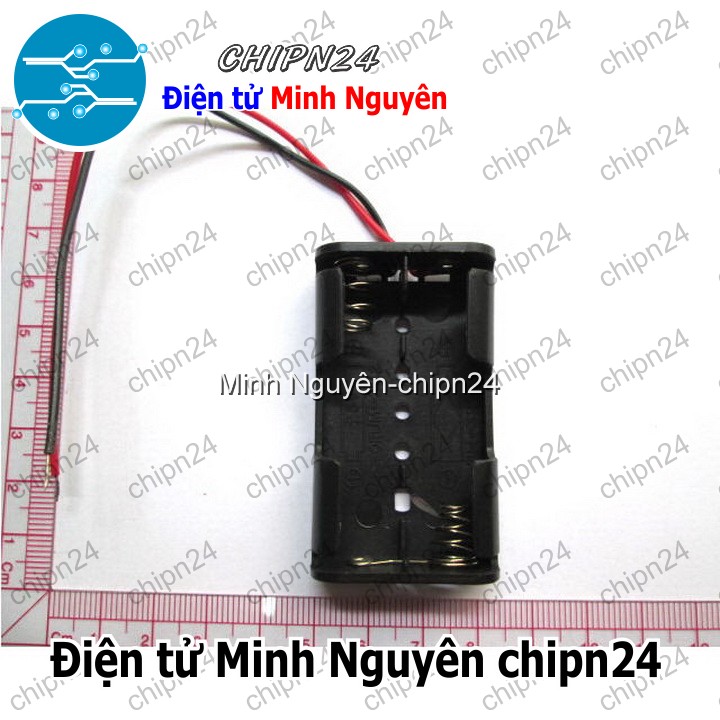[2 cái] (C2) Hộp Đế pin 2 viên AA - HH000608