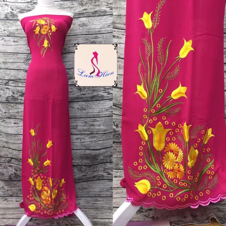 Vải áo dài thêu chân (230 sale còn 159k/áo, size to 169k/áo) LH145