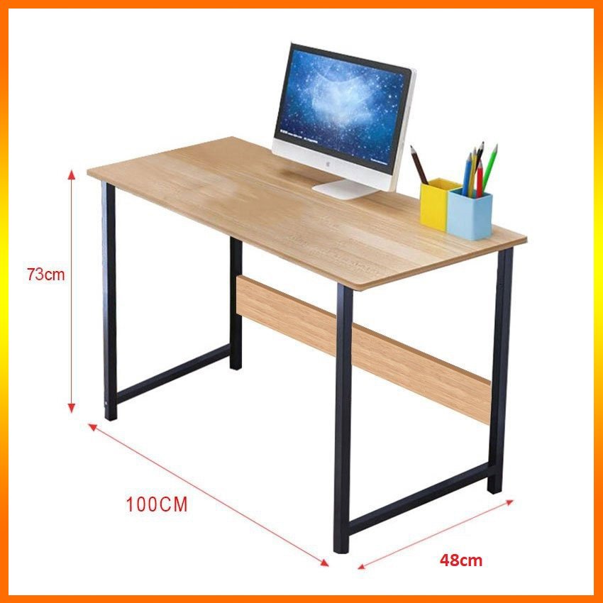 Bàn làm việc chân sắt sơn tĩnh điện mặt gỗ MDF