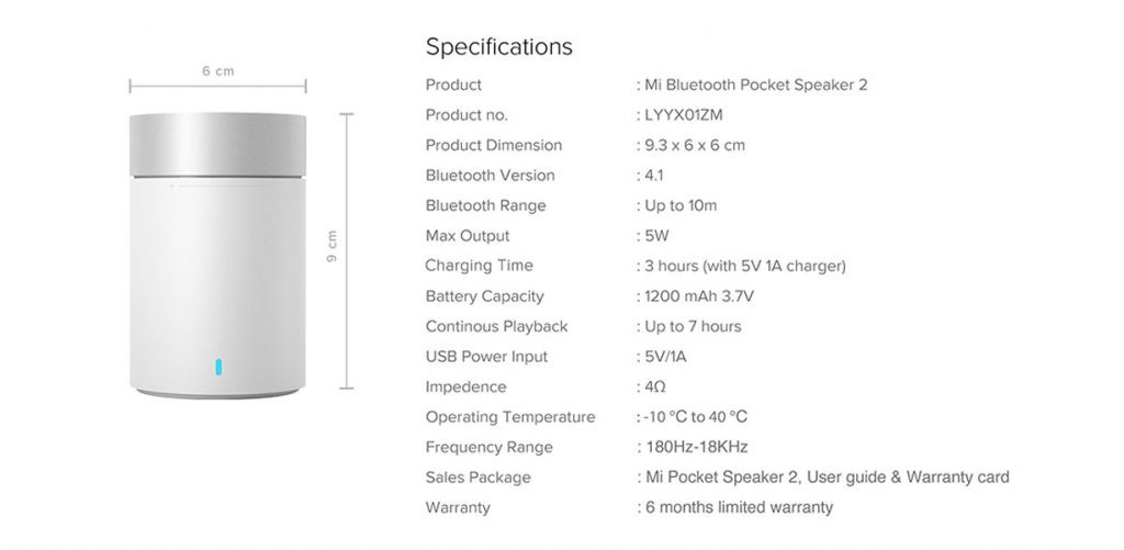 Loa bluetooth thông minh Xiaomi Mi Bluetooth 4.1 Speaker 2