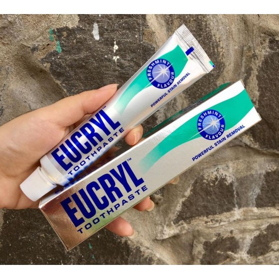 Combo Kem đánh răng Eucryl 62g + Bột tẩy trắng răng Eucryl 50g