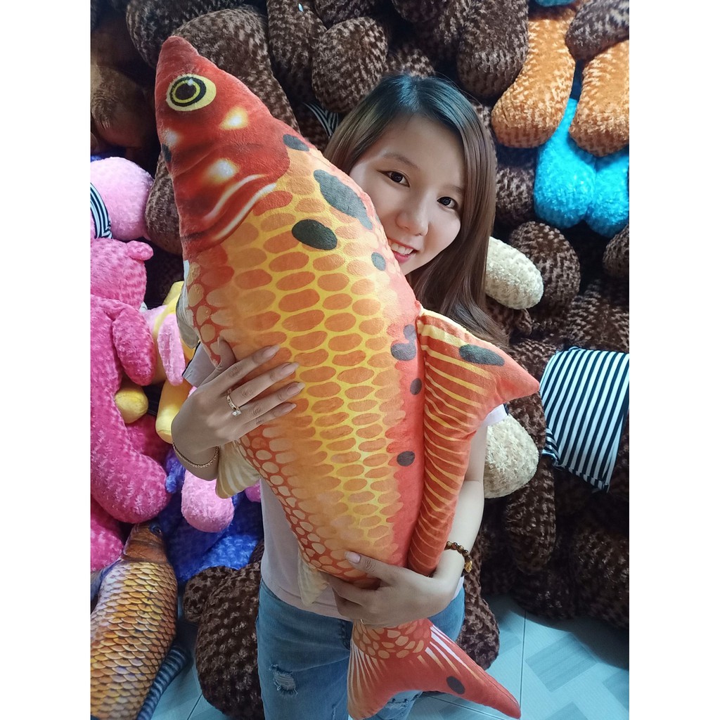 GẤU BÔNG CÁ CHÉP GỐI ÔM CÁ CHÉP SIZE LỚN