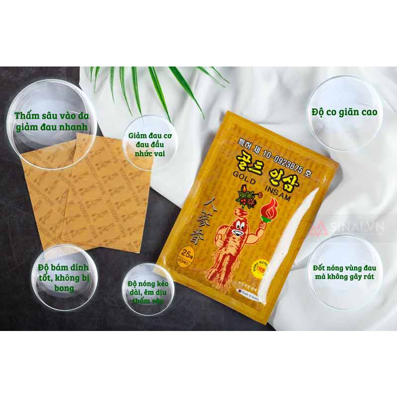 Cao dán hồng sâm hàn quốc chính hãng