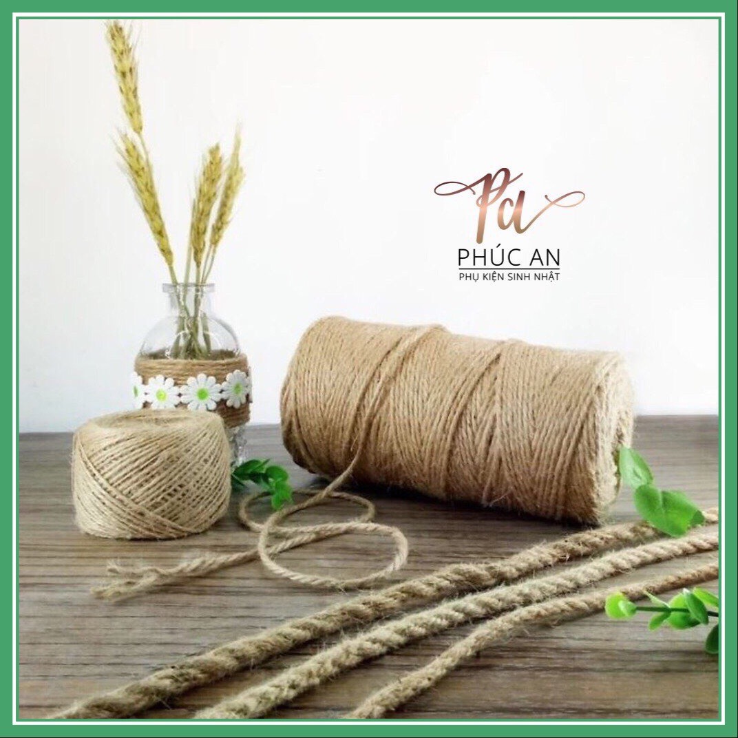 [HCM]Dây thừng cuộn 200m ống nhỏ trang trí handmade