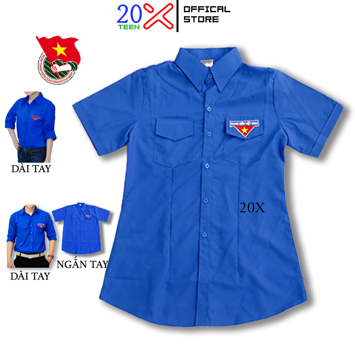 Áo đoàn thanh niên nam và nữ hàng tiêu chuẩn chất vải kate cao cấp