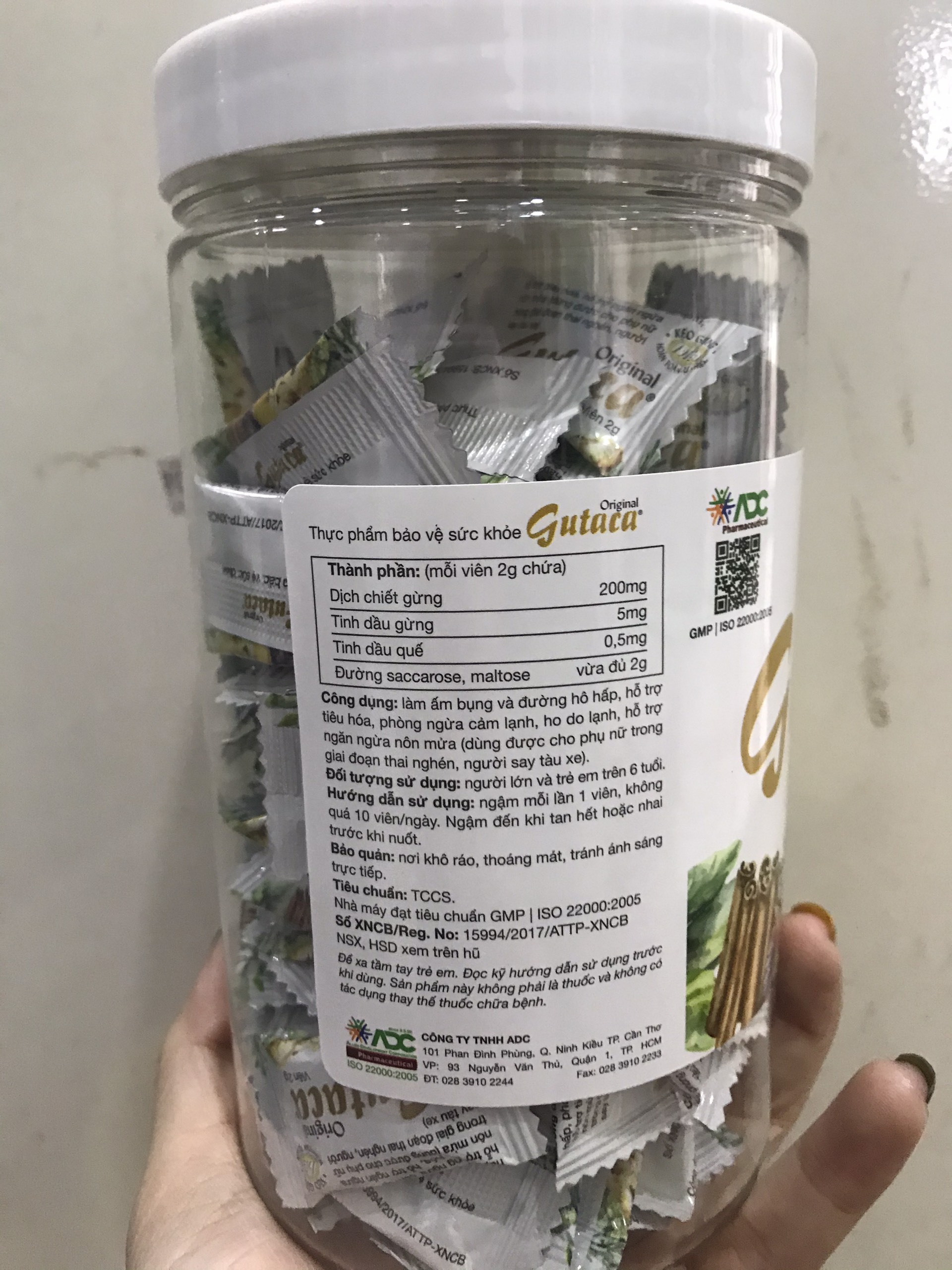 Kẹo Gừng GUTACA ORIGINAL - Hũ 100 & 200 Viên - cvspharmacy