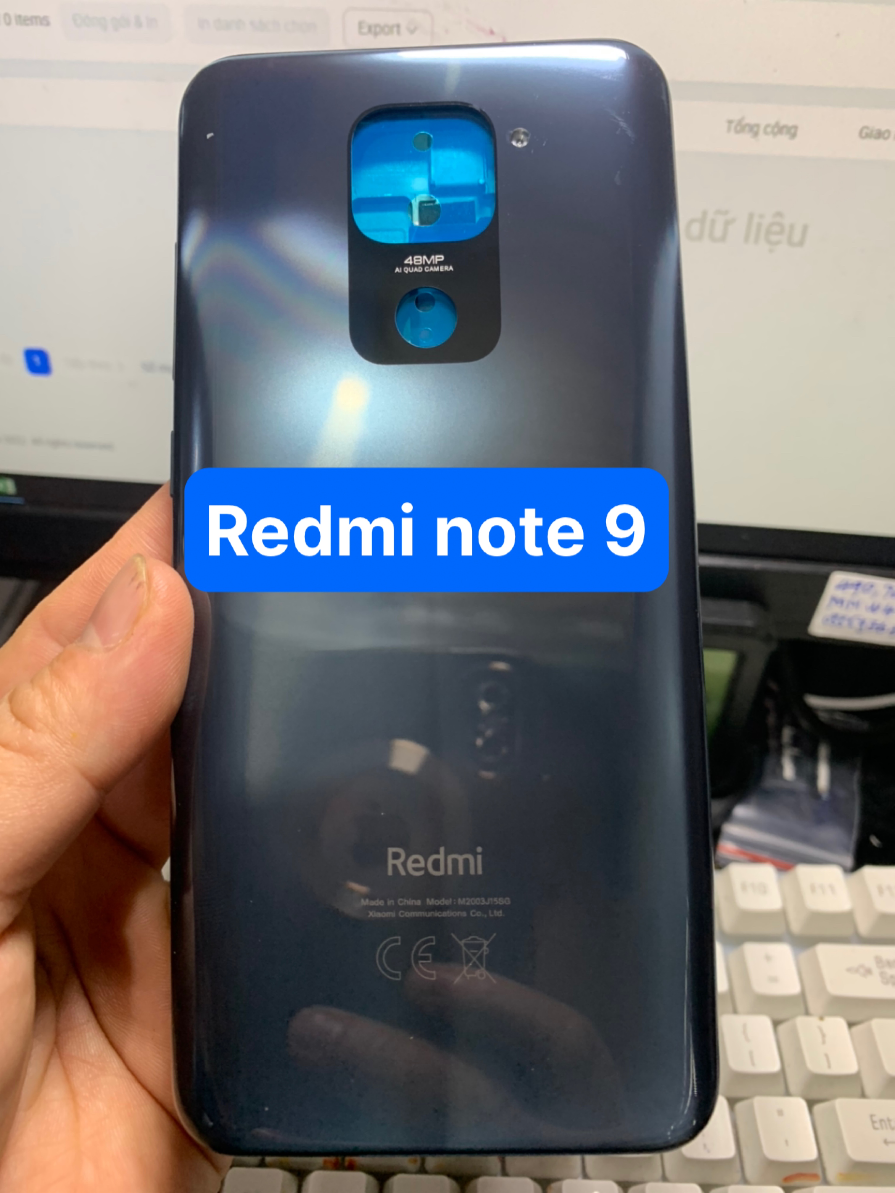 Full Bộ xương vỏ redmi note 9 - 4G / kèm khay sim