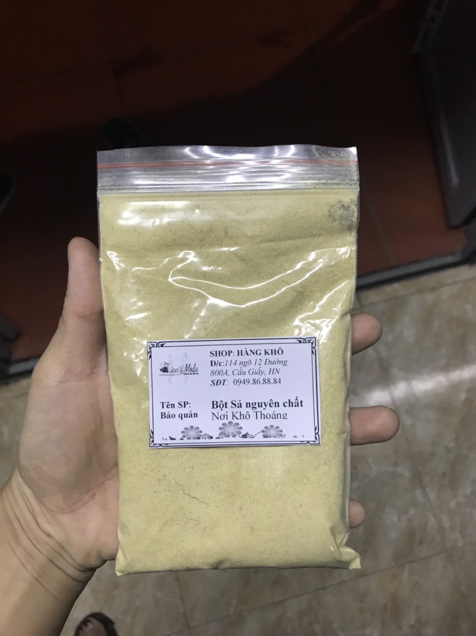 500gr Bột xả nguyên chất