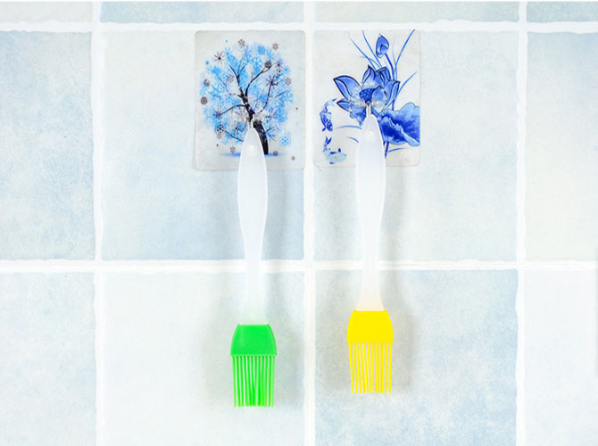 Cọ quét gia vị ớp đồ nướng/Chổi quét dầu mỡ kem bơ phết trứng silicone đa năng có móc treo 17cm-tặng màn bọc thực phẩm có chun