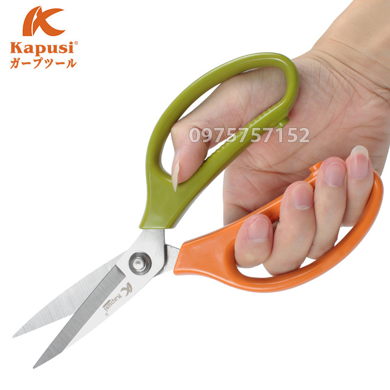 Kéo cắt thức ăn, cắt thực phẩm thép Nhật SK-5 Kapusi Japan 210mm, kéo cắt đa năng làm dụng cụ nhà bếp, chế biến thực phẩm, kéo thực phẩm, kéo nhà bếp, kéo thức ăn