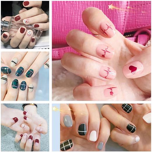 Bộ dán móng tay nail sticker gồm 14 móng mã DA241 - DA260