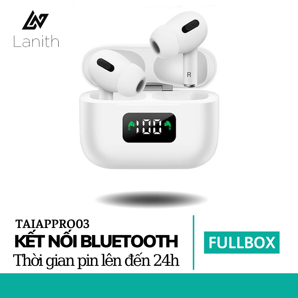 Tai nghe bluetooth không dây nhét tai Apro 3, hiển thị phần trăm pin, đổi tên, định vị vị trí