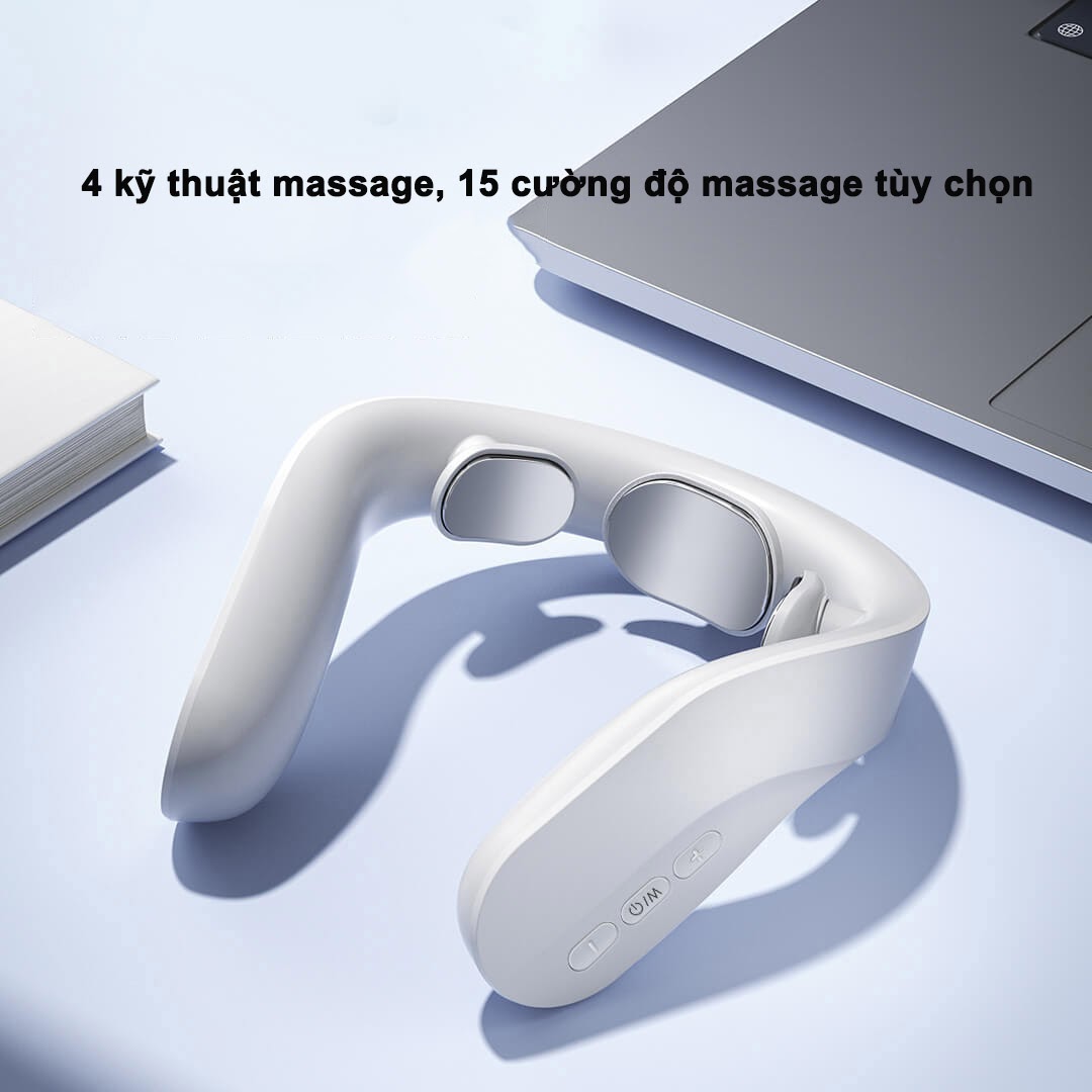 Máy massage cổ thông minh Jeeback G20 thế hệ mới cho người làm văn phòng sử dụng sóng EMS, có remote điều khiển và kết nối app