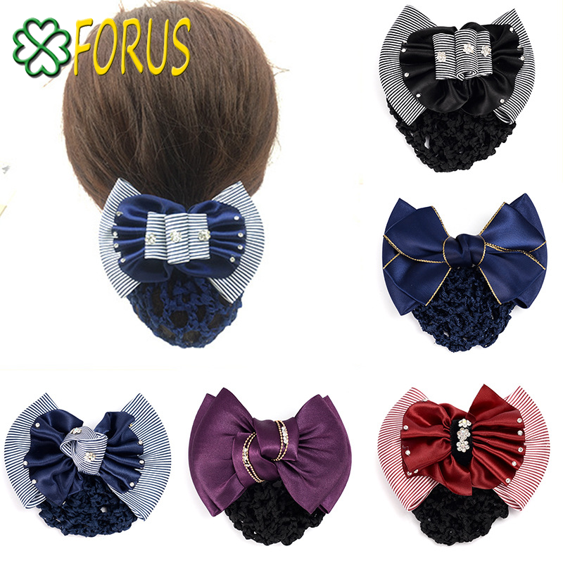 Búi tóc lưới hình nơ 😍FREESHIP😍 lưới búi tóc, búi lưới tóc hình nơ Sỉ 18k