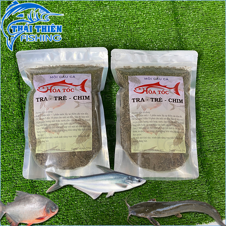Mồi Câu Cá Tra Trê Chim Hỏa Tốc Gói 500g