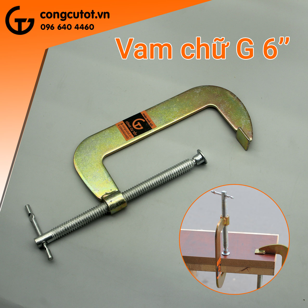 Vam chữ C - Cảo chữ C 2 - 12 inch