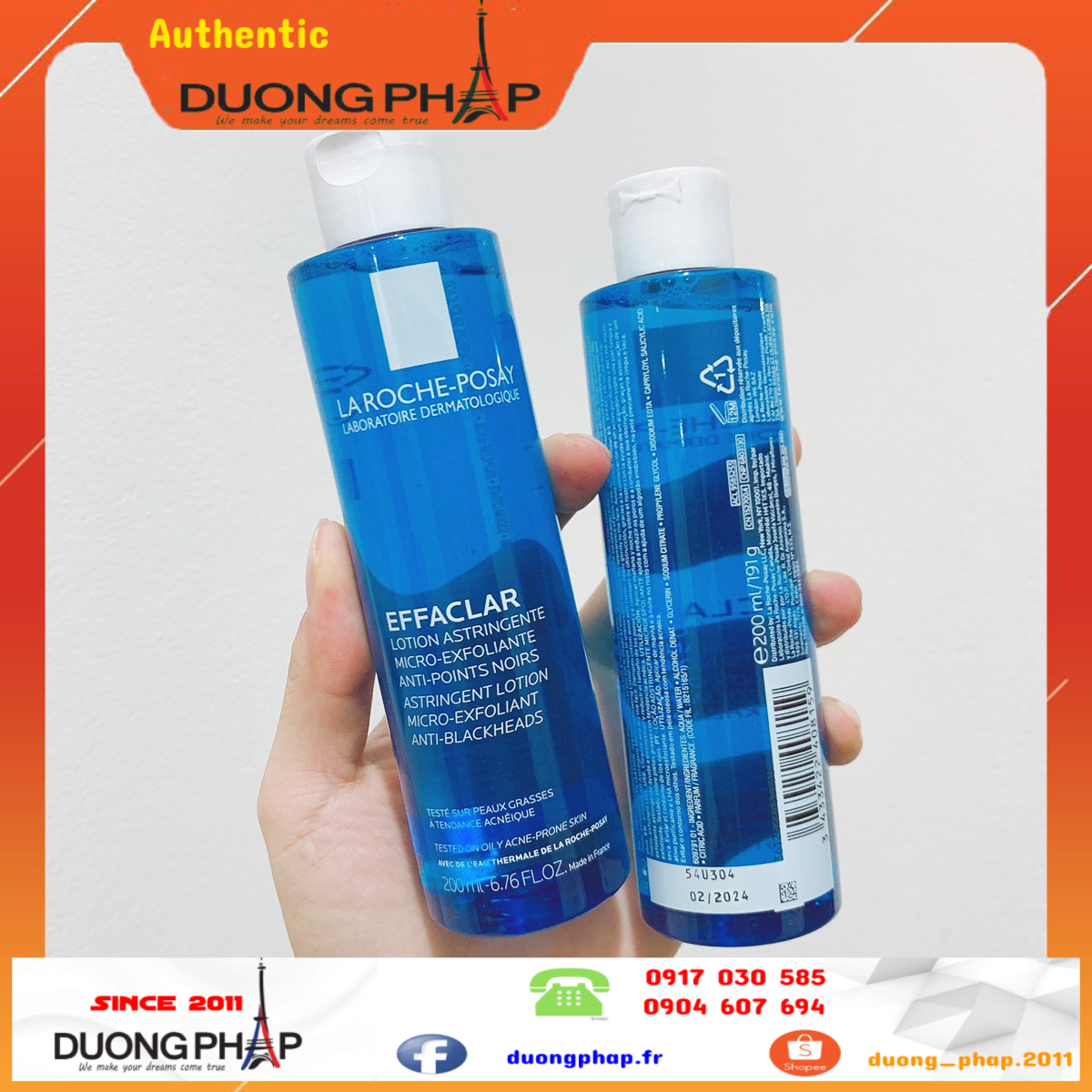 Nước hoa hồng LRP Effaclar 200ml cho da dầu mụn