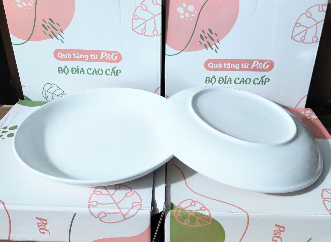 Dĩa sứ trắng 15cm / 18cm / 20cm / 23cm / pastel 19cm - dĩa sứ hoa văn