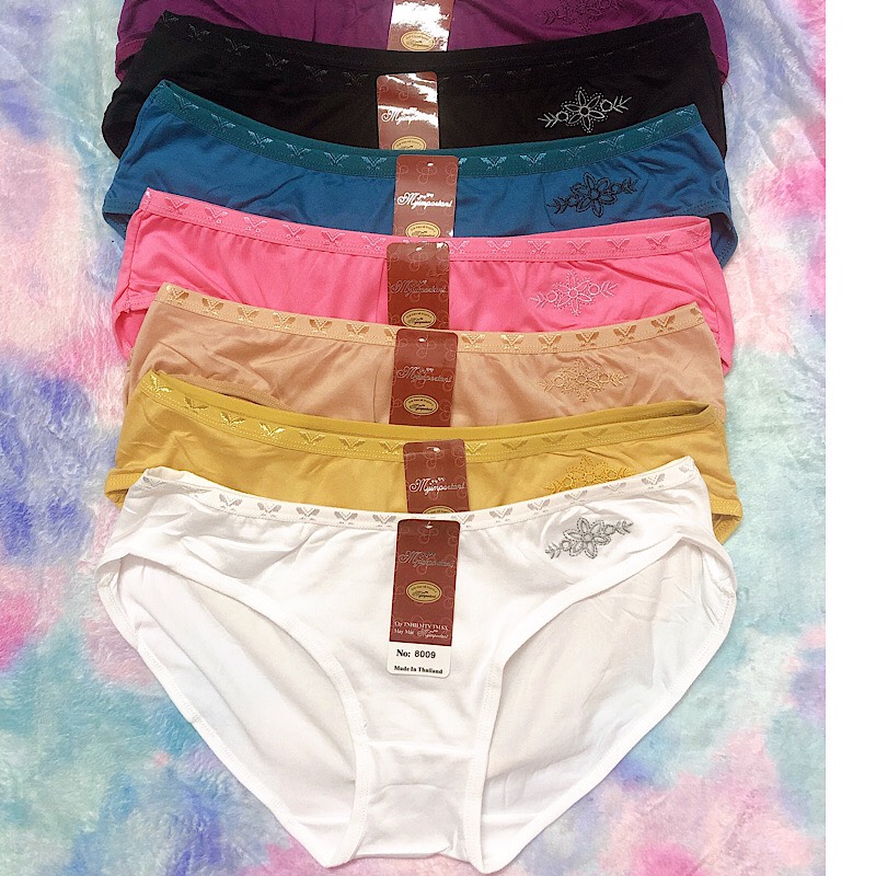 Combo 05 quần lót cotton thêu hoa siêu mát bigsize 50-65kg