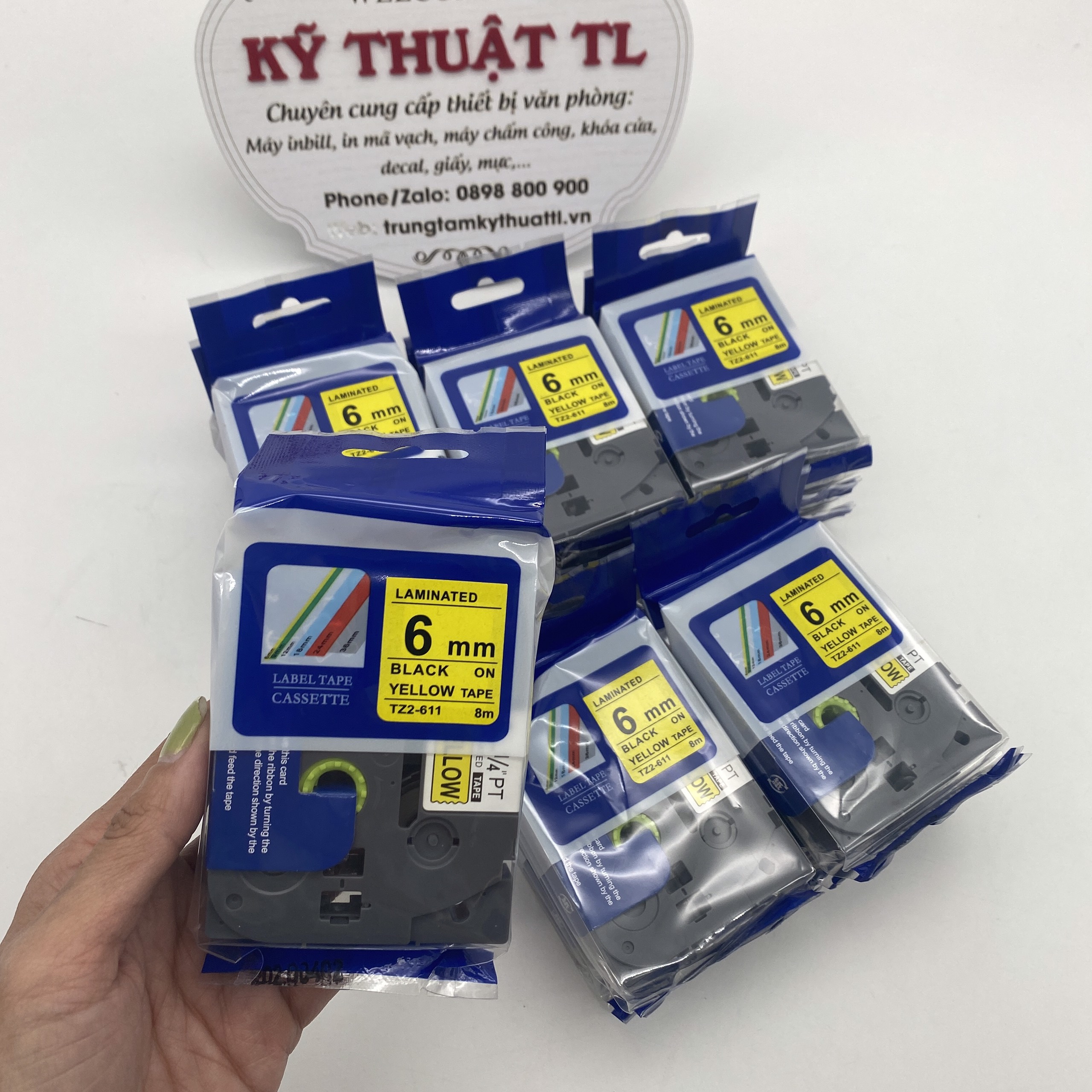 Cuộn băng nhãn 6mm TZ2 cho máy in Brother P-touch