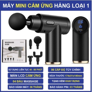 Máy massage cầm tay mini, súng massage cầm tay mini toàn thân 6 cấp độ chuyên sâu đa năng, máy massage cầm tay mini, súng massage cầm tay mini toàn thân 6 cấp độ cao cấp