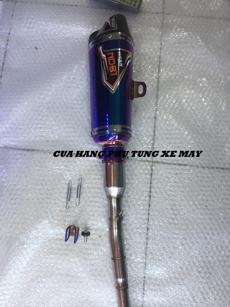Pô Nobi 2 nòng gắn xe Wave, Dream, Sirius, Cub ( cổ inox )
