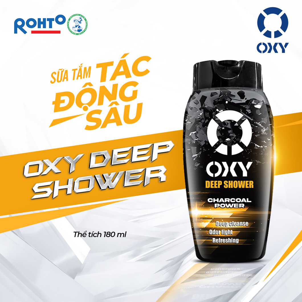 Sữa tắm nam OXY Deep Shower tác động sâu chai 180ml