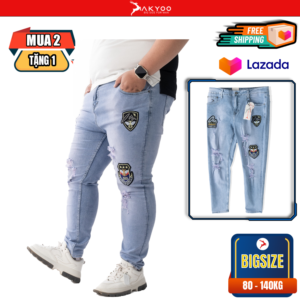 AKYOO Quần Jean Nam Rách Phong Cách Trẻ&hellip;