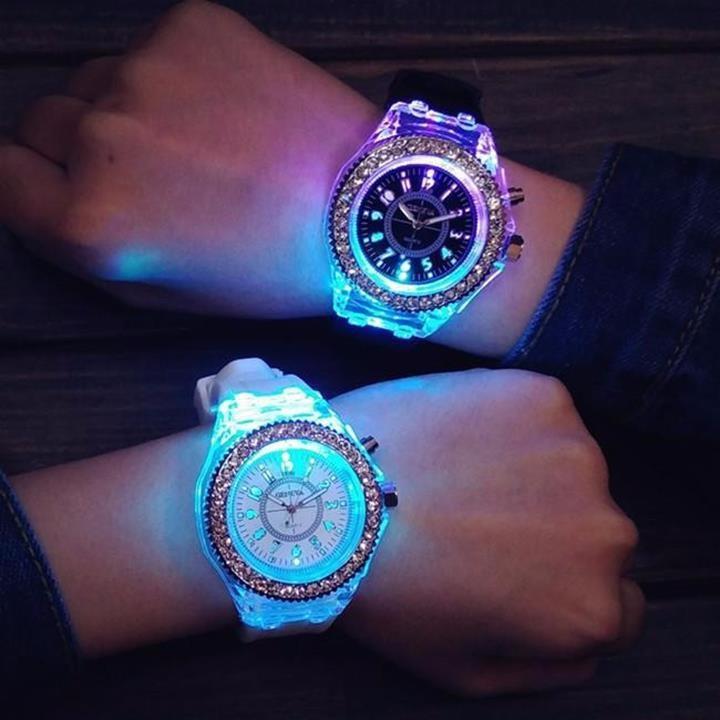 Đồng hồ cặp đôi nam nữ Geneva G06 thời trang dây cao su cao cấp