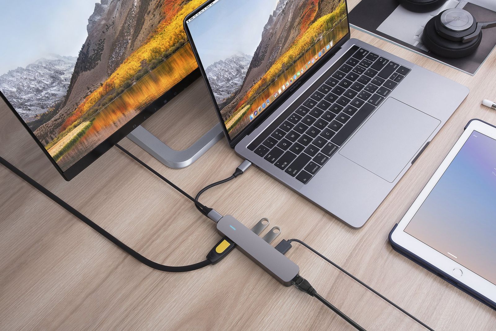 Cổng chuyển HyperDrive 4K HDMI 6-IN-1 USB-C HUB (tặng kèm bút cảm ứng )
