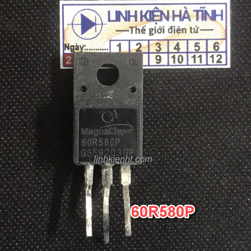 Mosfet kênh n mmf60r580p 60r580p 60r580ps 60r580 8a 650v to-220 tháo máy