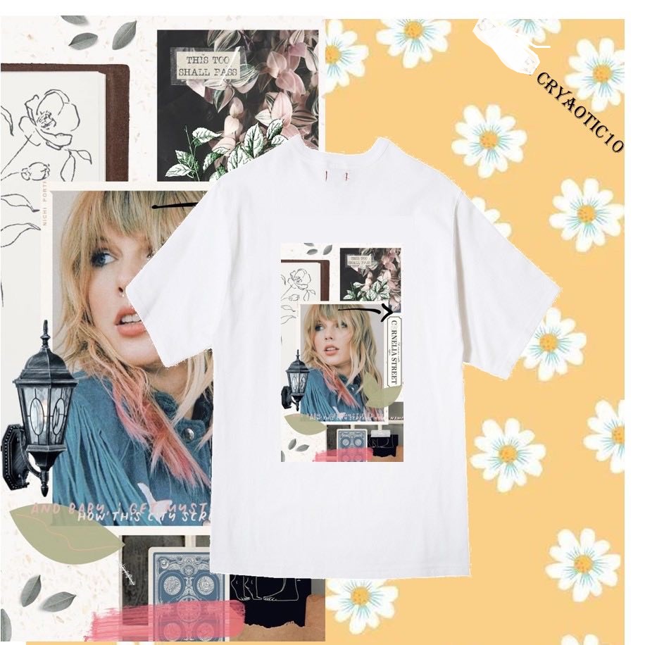 [Kèm hình thật] Áo tay lửng Taylor Swift Collection folklore unisex cryaotic10