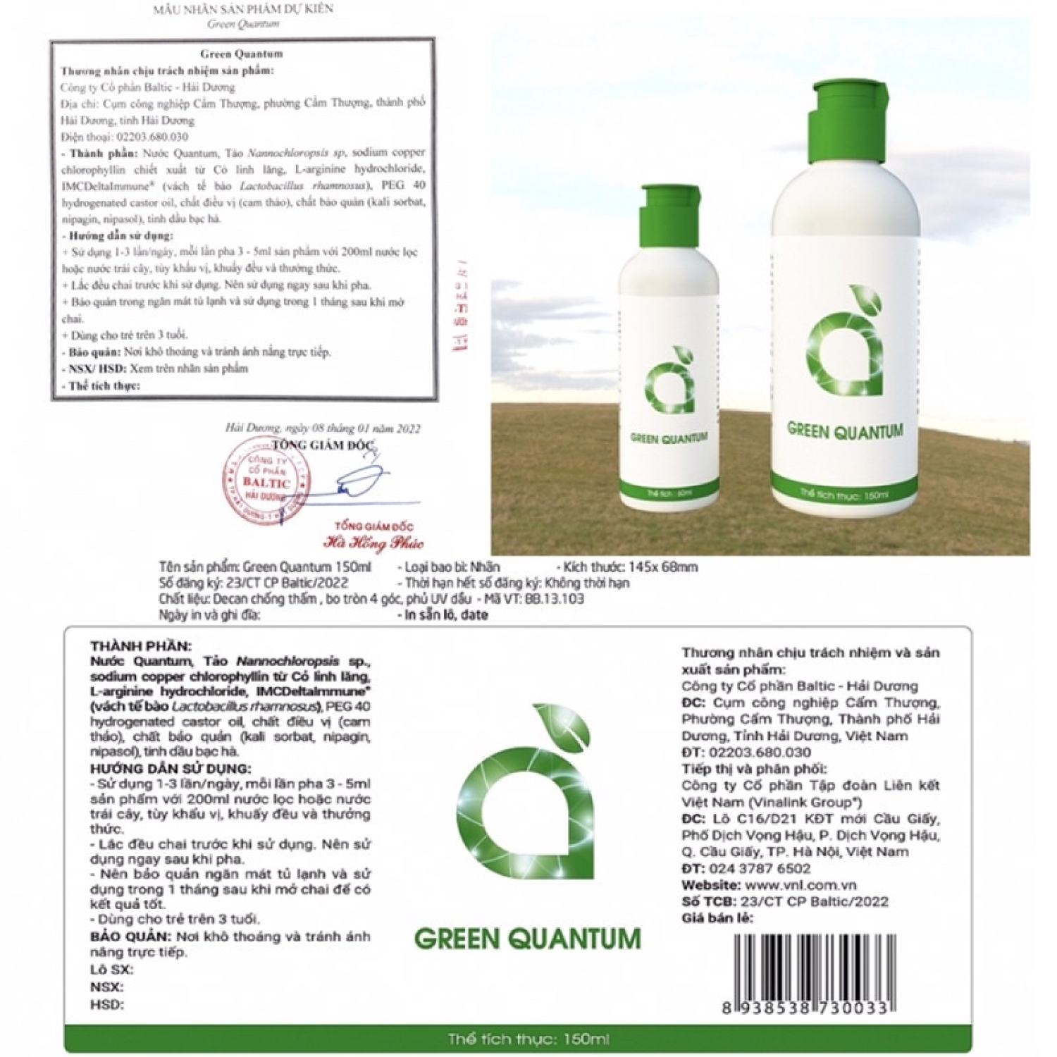 Nước diệp lục Green Quantum