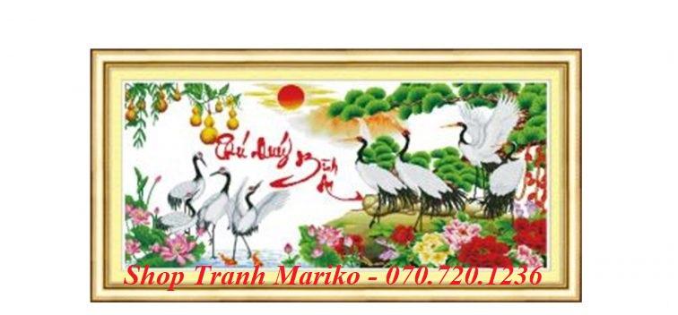 Tranh thêu phú quý bình an_lv3242_154*73cm