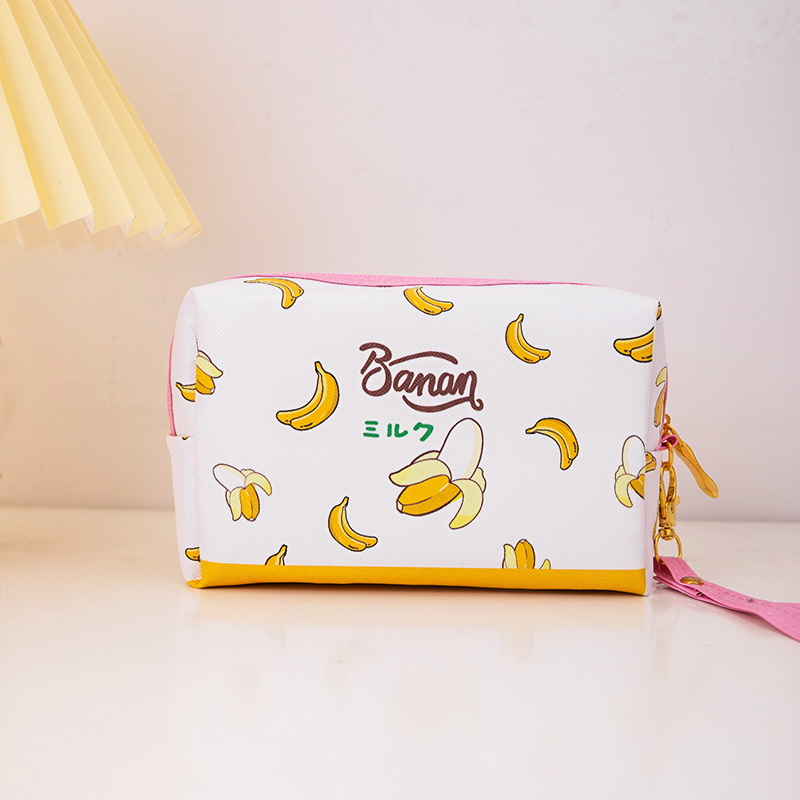Túi đựng mỹ phẩm PU màu sắc Nhật Bản dễ thương Makeup Bag Pouch