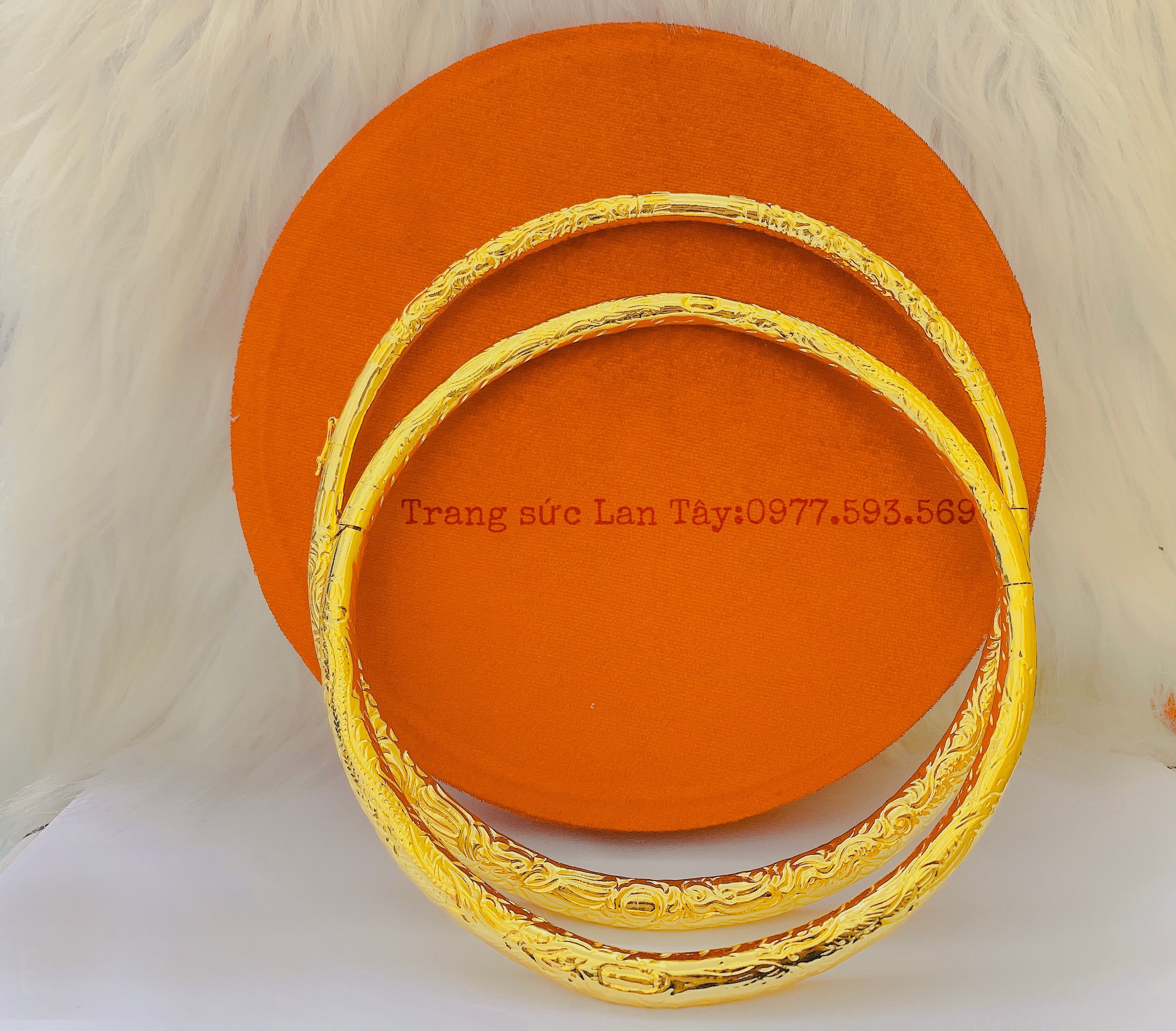 kiềng cưới Dát Vàng 9999 5 Lớp (combo 2 kiềng)