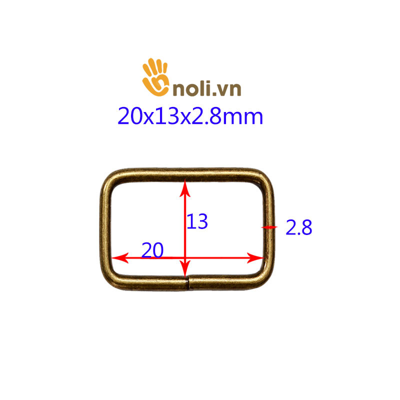 Rectangular eyelets 2.0cm