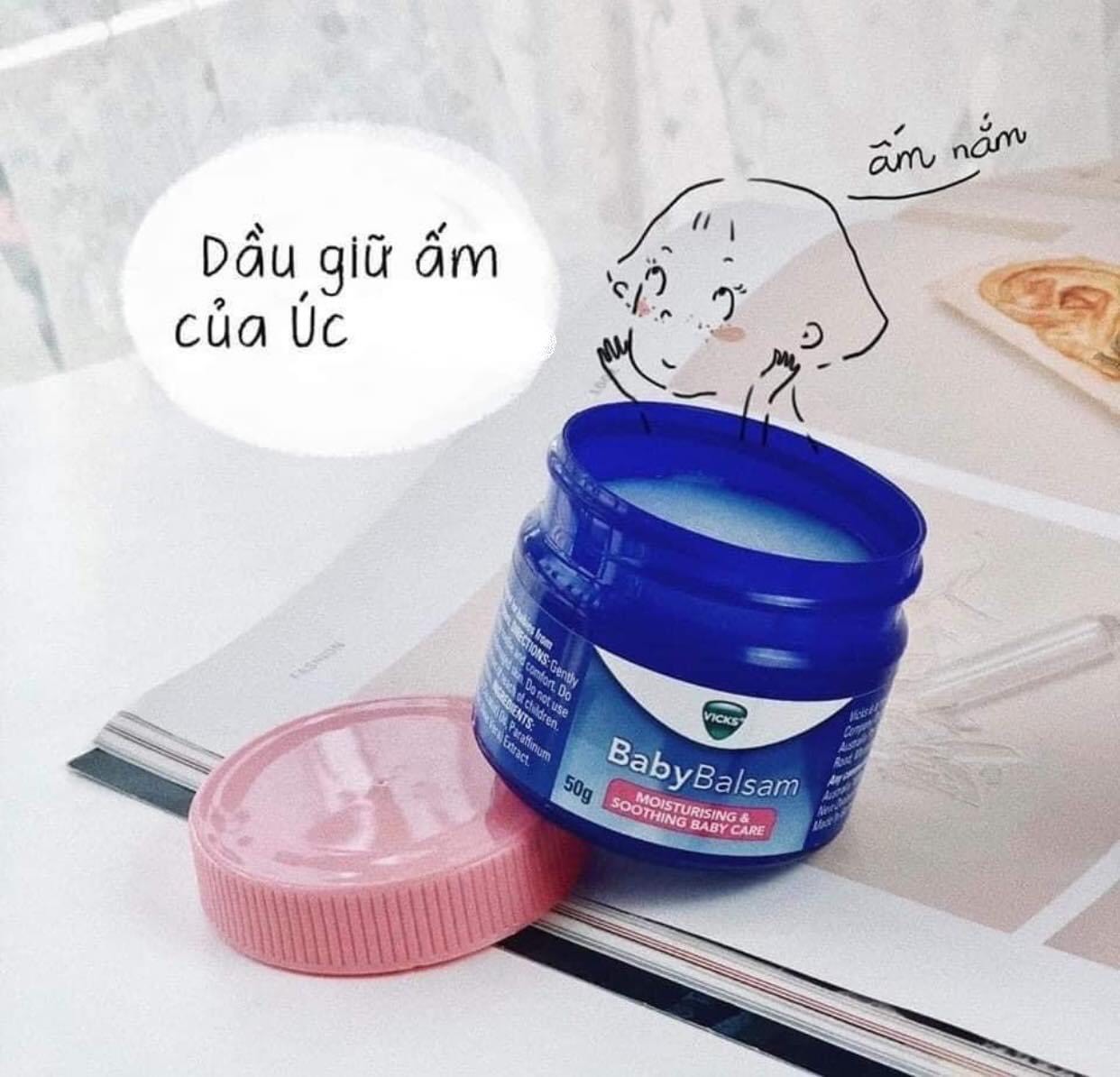 DẦU BÔI ẤM NGỰC VICK BABYBALSAM