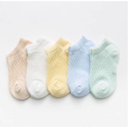 Sét 5 đôi tất lưới hè thu size từ sơ sinh đến 5 tuổi