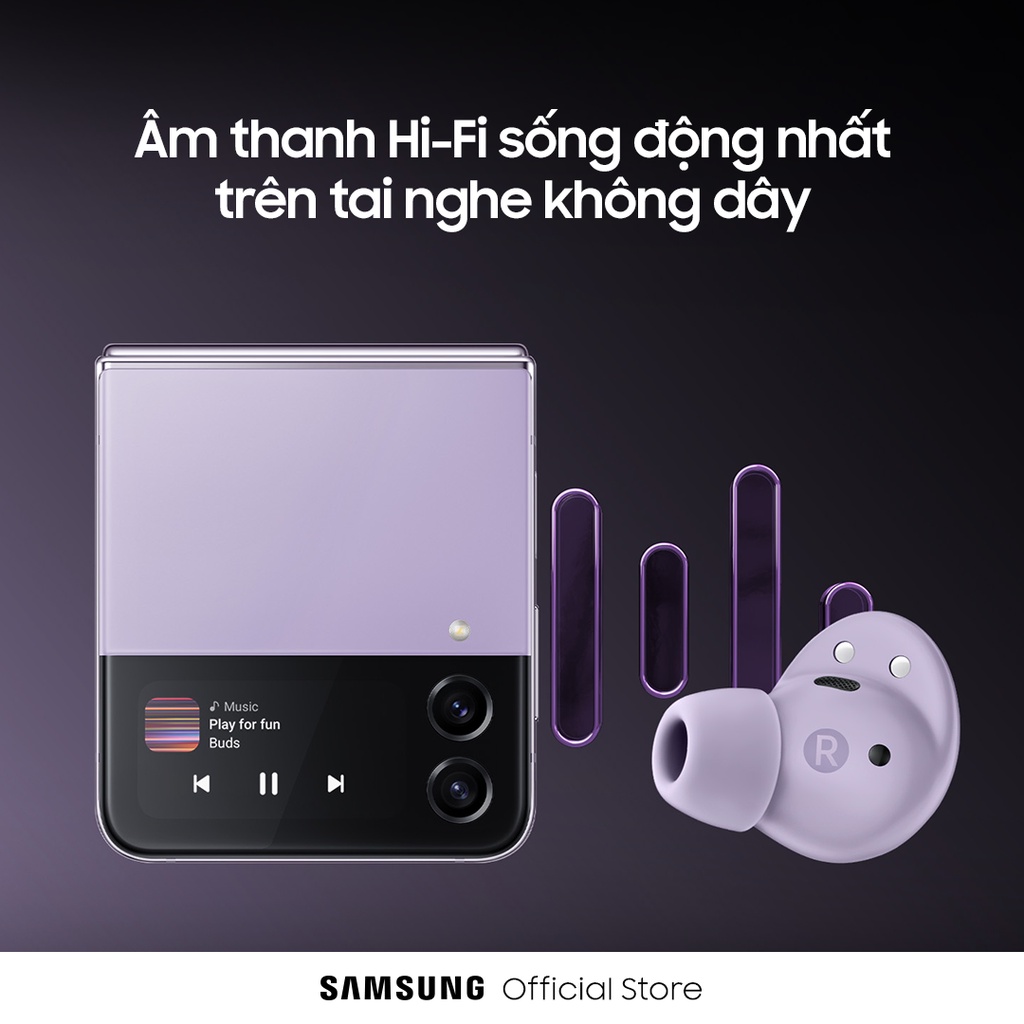 Tai Nghe Buds2 Pro (Đen Graphite) Buds 2 Pro - Bluetooth True Wireless Tai nghe Bluetooth True Wireless Buds 2 Pro (Tím Bora),tai nghe không dây chống thấm nước âm thanh tuyệt